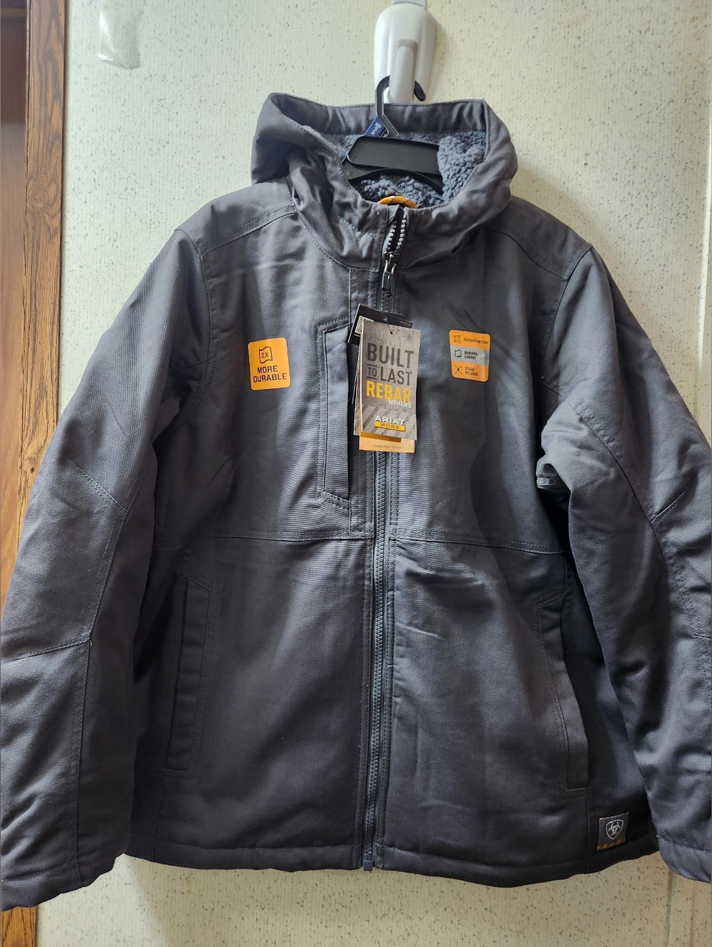 Ariat Rebar Insulated Jacket DuraCanvas Women's 1X Grey Wind Abrasion Resistant